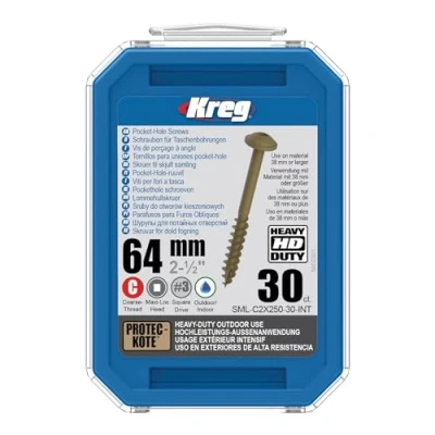Image of Kreg 30 HD Protec Kote screws 14 x 64 mm thick thread Maxi Loc square