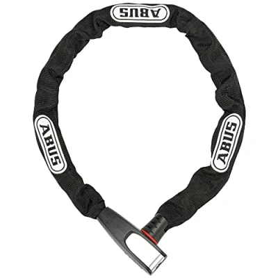 Image of ABUS steel O chain 8807K lock Flexible hardened bike security level 8 85 cm Black