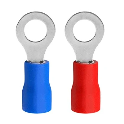 Image of 100Pcs Crimp Connectors,Electrical Connectors,Ring Wire Connector 50 Red and Blue