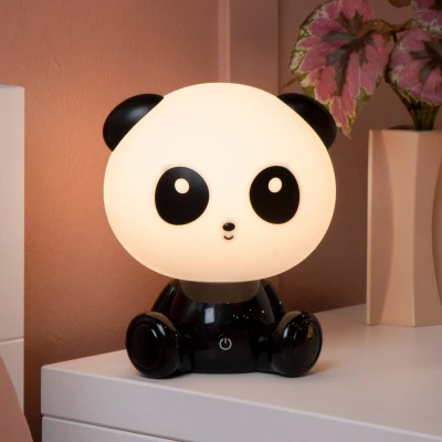Image of Lucide Children&#039;s table lamp Dodo Panda, black/white, dimmable, ABS