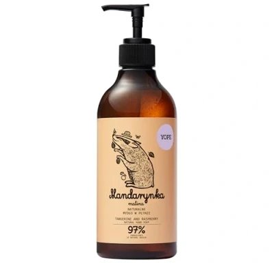 Image of YOPE Natural Hand Wash Tangerine Extract Provitamin B5 Neutral pH Moisturising Soothing and Raspberry 500 ml