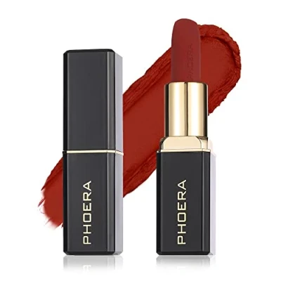 Image of Phoera Non Transfer Lipstick Waterproof, smudge proof And mask feeling weightless Full Pigmented Formula Long Lasting That Are Mask, Sweat, Pizza Proof. (05 Mona)