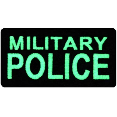 Image of Glow in Dark Patch Tactical Military Police Morale Embroidered Applique Fastener Hook &amp; Loop Emblem
