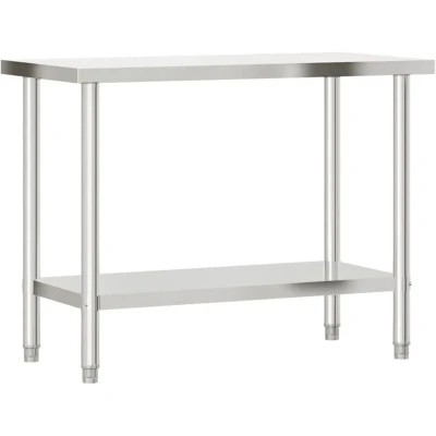 Image of vidaXL Kitchen Work Table 110x55x85 cm Stainless Steel