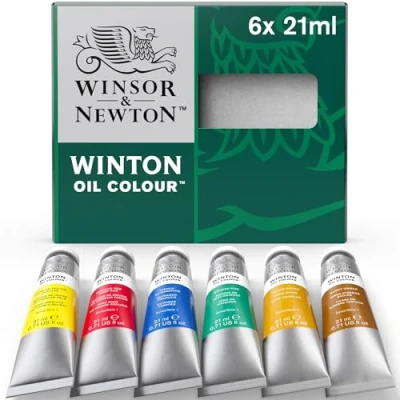 Image of Winsor &amp; Newton, Winton Oil Colour, 6x21ml Tube Set, Red