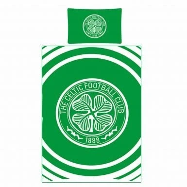 Image of Official Reversible Celtic FC Single Duvet Cover With Pillowcase Bedroom Set