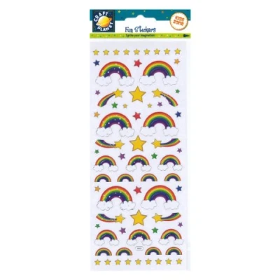 Image of Craft Planet CPT 6561017 Fun Stickers Rainbows, Assorted