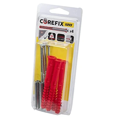 Image of COREFIX 120 DRYLINE Wall Fixing 4PK Expansion Fasteners/Hardware, 4 X Qty CFX004P