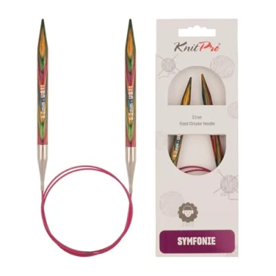 Image of KnitPro KP21389 150 cm x 8 mm Symfonie Fixed Circular Needles, Multi Color