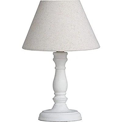 Image of Hill 1975 Cyrene Table Lamp, WOOD,LINEN, Mixed, 11 x 30cm