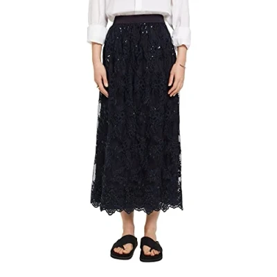Image of ESPRIT Women&#039;s 023eo1d312 Skirt, Navy, L
