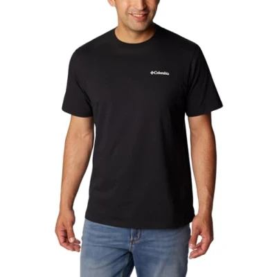 Image of Columbia North CASCADES Short Sleeve TEE Print Tshirt, Men&#039;s, Size: XS, White