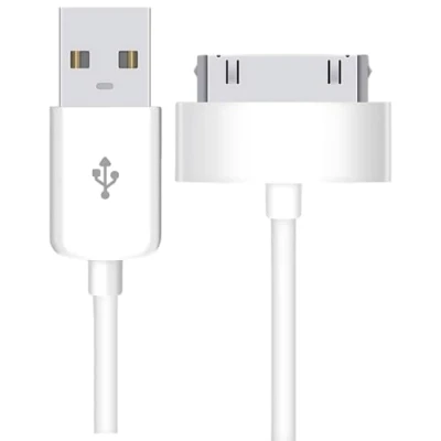Image of pluX USB Charger for Charging &amp; Data Sync Cable lead Compatible with Apple iPad/iPad 2 / iPad 3 iPod Nano, Touch, Classic, Video iPhone 3G 3Gs 4 4s 30 Pin Connectors