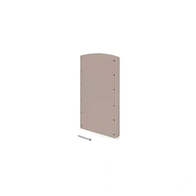 Image of Emuca Pair of Side Plates for Wardrobe Folding Pull Down Rail Hangers Hang, Plastic, Painted Stone Grey