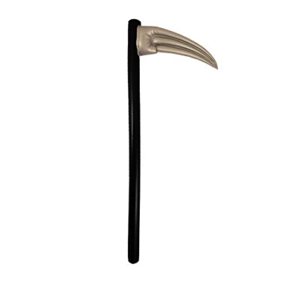 Image of Henbrandt Inflatable Scythe 100cm Blow Up Reaper Halloween Prop Fancy Dress Accessories Horror Movie Night Party Decoration Trick or Treat Favour for Kids and Adults