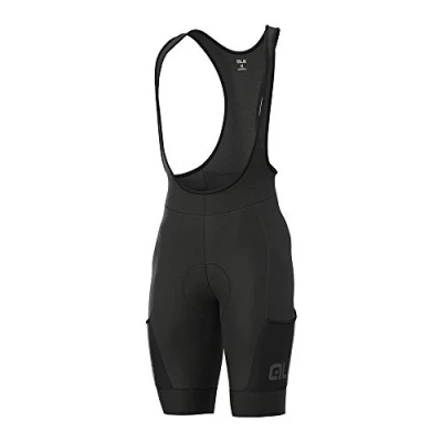 Image of Alé Cycling Men&#039;s Off Road Gravel Stones Cargo Bib Shorts, Black, M