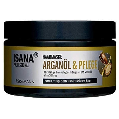 Image of ISANA Professional hair Mask Argan Oil &amp; Care extremely damaged and dry 250 mL