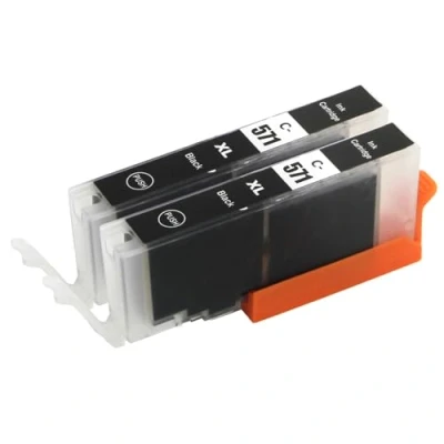 Image of Go Inks 2 Compatible to replace CLI 571Bk XL Black Ink Cartridges for use with Canon PIXMA Printers