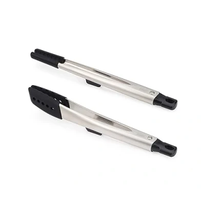 Image of Joseph Elevate Fusion 2 piece Tong Set with Precision and Large tongs, BPA Free, Heat Resistant Non Stick Kitchen Utensil, Stainless Steel Handles