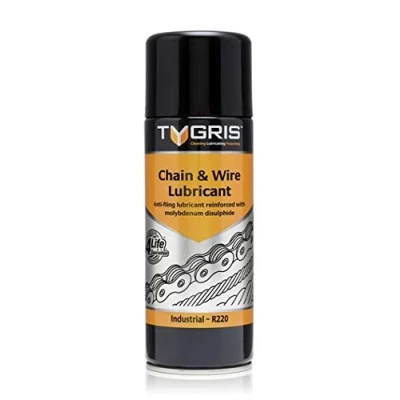 Image of Geakv Tygris R220 Chain &amp; Wire Lubricant 400ml, 340g, Molybdenum Disulfide, Heavy Load, Lubrication, Prevention