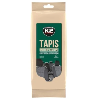 Image of K2 TAPIS Car Upholstery Interior Seat Stain Fabric Textile Cleaner Wipes 24Pk