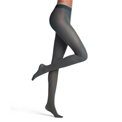 Image of FALKE Women&#039;s Matt Deluxe 30 DEN W TI Sheer Plain 1 Pair Tights, Green (Mulberry 7448), M