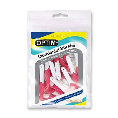 Image of OPTIM Interdental Brushes Pack of 16 Pink 0.4 mm Size 0