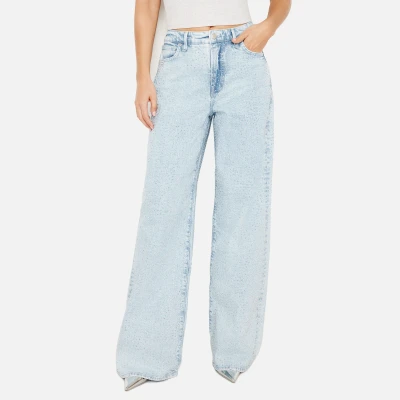 Image of GOOD American EASE Relaxed fit jeans, Women&#039;s, Size: 30, Light blue denim