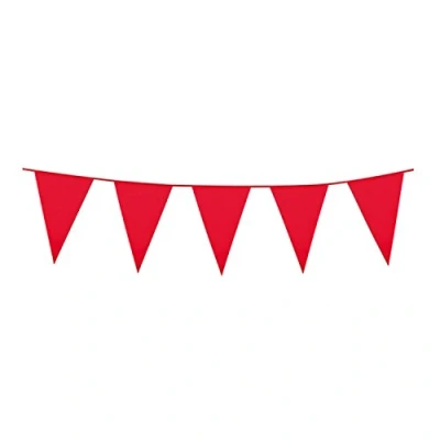 Image of Boland 10 Metre Giant Plastic Flag Bunting (45x30 (XL)) (Red)