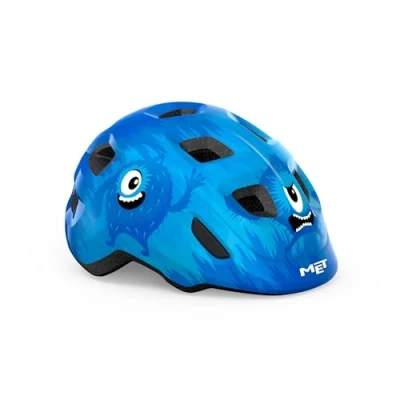 Image of MET Hooray Children&#039;s Cycling Helmet In Blue / Monsters Size Extra Small (46 52 cm)
