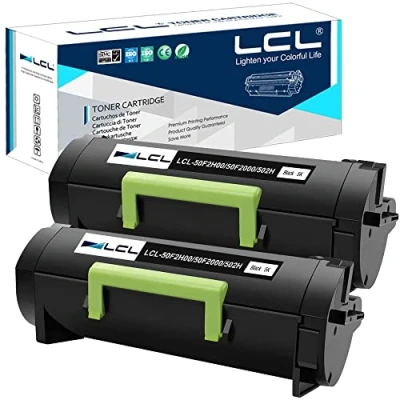 Image of LCL 50F2H00 50F2H0E 50F2000 50F200E 502 502E 502H 502HE 5000page Toner Cartridge Compatible for Lexmark MS310 MS310d MS310dn MS312 MS312DN MS315 MS315dn MS410 MS410d MS410dn MS415 MS415DN (2 Black)