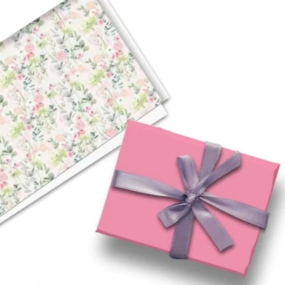 Image of Glick Luxury Flat Wrap, Three Sheets of Double Sided Floral Wrapping Paper, Perfect for Gift Wrapping, Birthday Paper Weddings, Anniversary, 50 x 75cm when open
