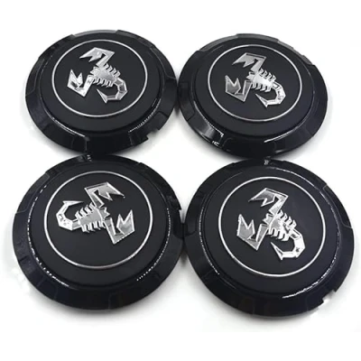 Image of 4Pcs Car Hub Centre Caps for Abarth, 133mm,Waterproof Dust Proof Wheel Center Protect Decoration Accessories