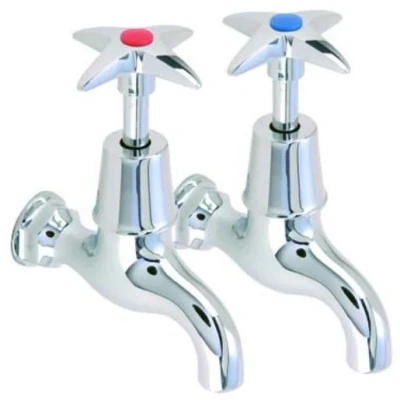 Image of Iflo Cross Head 1/2 Inch Bib Taps Chrome