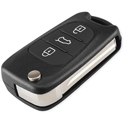 Image of Kelay 3 Buttons Key Fob Case Replacement Compatible for Hyundai i20 i30 i35 ix20 ix35 Folding Remote Control Car Accessories