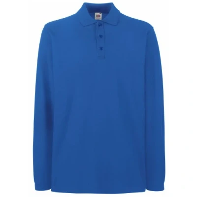 Image of Fruit of the Loom Mens Premium Long Sleeve Polo Shirt (3XL) (Royal)