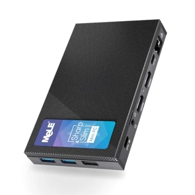 Image of MeLE Fanless Mini PC Quieter 4C N100 16GB 512GB, NO OS Inside, Support Multi Linux Ubuntu Win11 Pro/HOME, Micro Computer 4K HDMI Full Functioned USB C PD3.0 for IoT Office Industrial Business