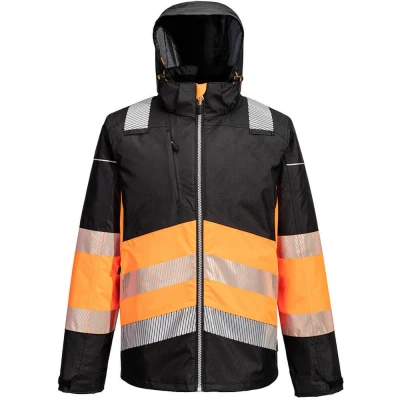 Image of Portwest PW3 Hi Vis Class 1 Winter Jacket Orange/Black Large