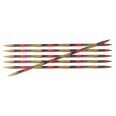 Image of KnitPro 15 cm x 2.25 mm Symfonie Double Pointed Needles, Multi Color
