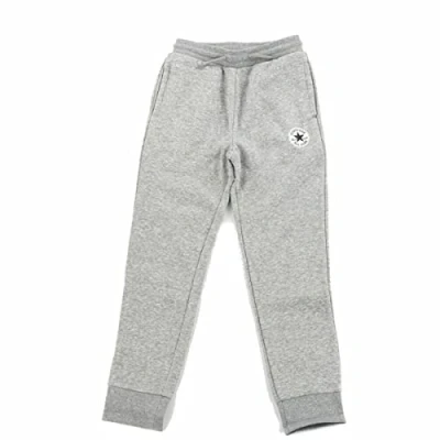 Image of Converse Signature Chuck Patch Jogger Tracksuit bottoms for kids, Size: Large, Dark grey heather/black
