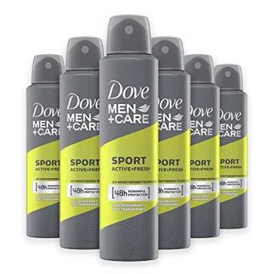 Image of Dove Men+Care DMC Deodorant Spray for Men Sport Active+Fresh, 6 x 250 ml