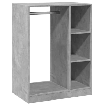 Image of vidaXL Sonoma Oak Wardrobe Organiser Engineered Wood Closet Storage for Clothes, with Shelf and Hanging Rod, Compact Design Bedroom
