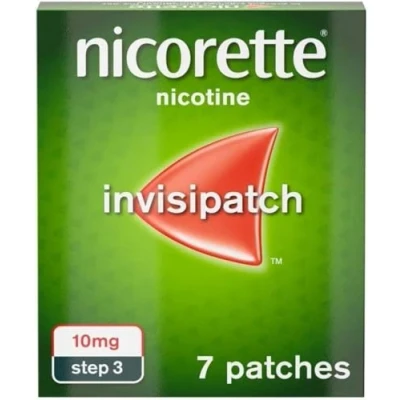Image of Nicorette Invisi 10mg Patch, Step 3, (7 Patches), Nicotine Patches For Smoking Cessation, Discreet &amp; Convenient Help to Stop Smoking, all day craving relief