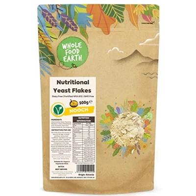 Image of Wholefood Earth Nutritional Yeast Flakes, 500 g with B12, Dairy Free, GMO Vegan