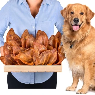 Image of Pig Ears (20 pcs) Dog Treats for Dogs Bones Chews Large