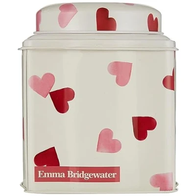 Image of Emma Bridgewater Pink Hearts Dome Lid Wavy Caddy