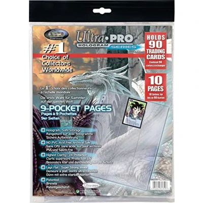 Image of Ultra Pro E 81359 9 Pocket 11 Hole Platinum Page (10 Pack), Other