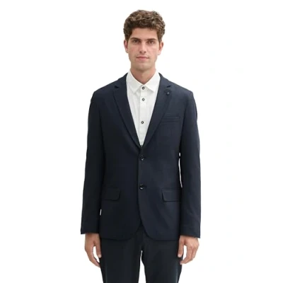 Image of TOM TAILOR Men&#039;s 1044113 Jacket, 36780 Navy Blue Structure, 42R