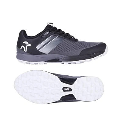 Image of KOOKABURRA Unisex Shadow hockey shoes footwear, Black White, 12 UK