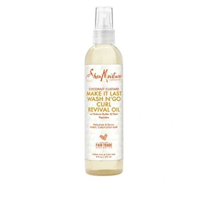 Image of Shea Moisture Coconut Custard Make It Last Wash N Go Curl Revival Oil, 8 oz